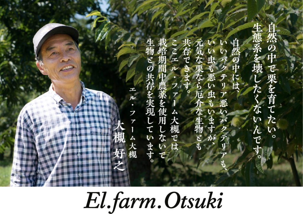 自然の中で栗を育てたい。 生態系を壊したくないんです。